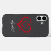 rode hartvorm kleurrijke achtergrond gepersonalise Case-Mate iPhone case (Achterkant (horizontaal))