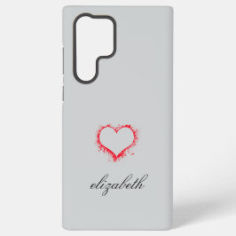 rode hartvorm kleurrijke achtergrond gepersonalise samsung galaxy hoesje