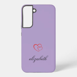 rode hartvorm kleurrijke achtergrond gepersonalise samsung galaxy hoesje