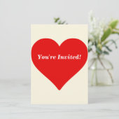 Rode Hartvorm Liefde Klassiek Eenvoudig Minimalism Kaart (Staand voorkant)