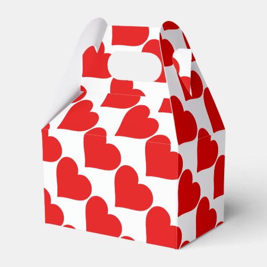 Rode Hartvorm Liefde Klassiek Minimalisme Bedankdoosjes (Voorkant Zijde)