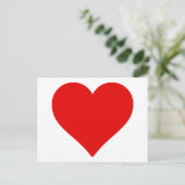 Rode Hartvorm Liefde Klassiek Minimalisme Briefkaart (Staand voorkant)