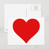 Rode Hartvorm Liefde Klassiek Minimalisme Briefkaart (Voorkant / Achterkant)