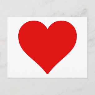 Rode Hartvorm Liefde Klassiek Minimalisme Briefkaart