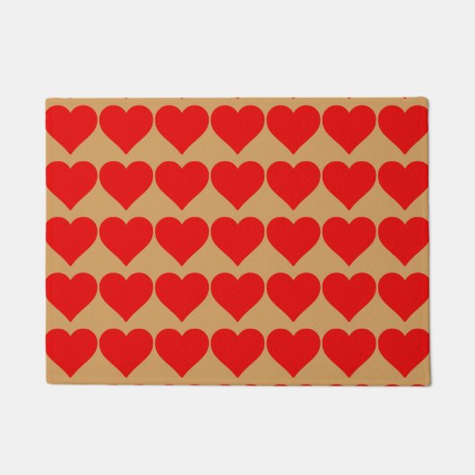 Rode Hartvorm Liefde Klassiek Minimalisme Deurmat (Voorkant)