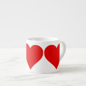 Rode Hartvorm Liefde Klassiek Minimalisme Espresso Kop (Voorkant rechts)