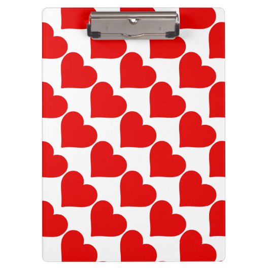 Rode Hartvorm Liefde Klassiek Minimalisme Klembord (Voorkant)