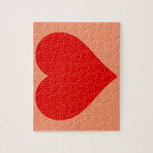 Rode Hartvorm Liefde Klassiek Minimalisme Legpuzzel (Verticaal)