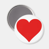 Rode Hartvorm Liefde Klassiek Minimalisme Magneet (Voorkant / Achterkant)