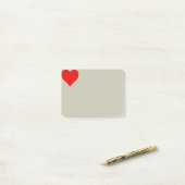 Rode Hartvorm Liefde Klassiek Minimalisme Post-it® Notes (Op bureau)