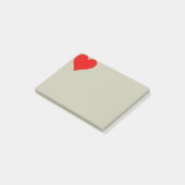 Rode Hartvorm Liefde Klassiek Minimalisme Post-it® Notes (Schuin)
