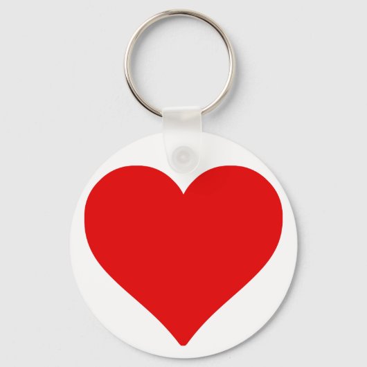 Rode Hartvorm Liefde Klassiek Minimalisme Sleutelhanger (Voorkant)