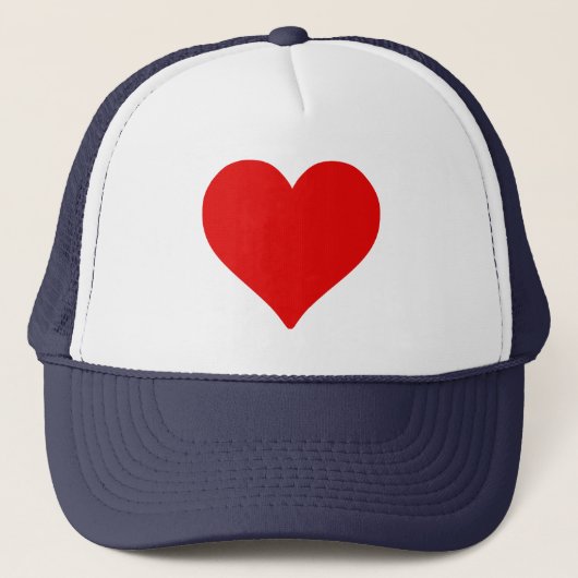 Rode Hartvorm Liefde Klassiek Minimalisme Trucker Pet (Voorkant)