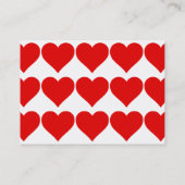 Rode Hartvorm Liefde Klassiek Minimalisme Visitekaartje (Achterkant)