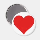Rode Hartvorm Liefde Klassiek Minimalistisch Magneet (Voorkant / Achterkant)