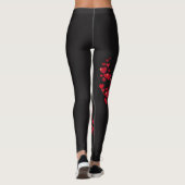Rode hartvormige Leggings (Achterkant)