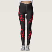 Rode hartvormige Leggings (Voorkant)