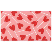 rode hartvormige lolly snoep roze tafelkleed (Voorkant (Horizontaal))