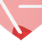 rode hartvormige lolly snoep roze tafelkleed (Gekanteld)