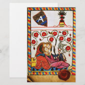 RODE HARTWAX-SEAL MONOGRAM VOOR ETERNAL LOVE PARCH BRIEFPAPIER (Voorkant / Achterkant)