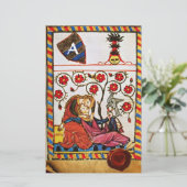 RODE HARTWAX-SEAL MONOGRAM VOOR ETERNAL LOVE PARCH BRIEFPAPIER (Staand voorkant)