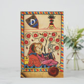 RODE HARTWAX-SEAL MONOGRAM VOOR ETERNAL LOVE PARCH BRIEFPAPIER (Staand voorkant)