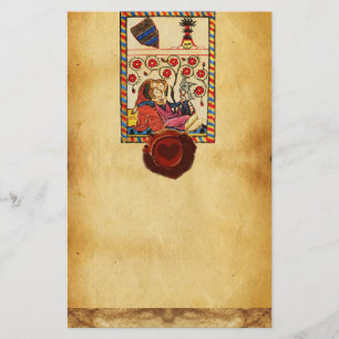 RODE HARTWAX-ZETEL VOOR ETERNAL LOVE PARCHCHMENT BRIEFPAPIER