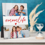 Rode Hashtag Momlife 2 Foto's Aangepast Fotoplaat<br><div class="desc">Vier de vreugde van het moederschap met de Rode Hashtag Momlife 2 Foto's Custom Plaque. Met een levendige rode achtergrond en de trendy "#Momlife" -tekst in vetgedrukte witte typografie, kunt u met deze aanpasbare plaquette twee gekoesterde foto's toevoegen, waardoor het een oprechte herinnering is. Perfect voor het weergeven op bureaus,...</div>