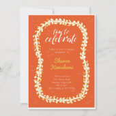 Rode Hawaï-feestuitnodiging Kaart (Voorkant)