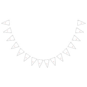 Rode Hawaiiaanse hibiscus met gedetailleerde bloem Vlaggetjes