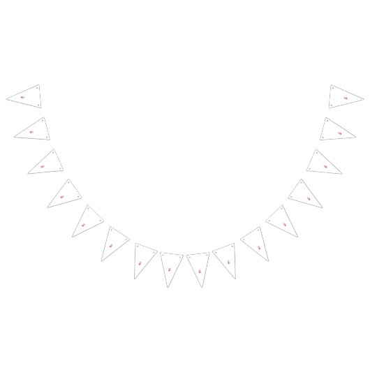 Rode Hawaiiaanse hibiscus met gedetailleerde bloem Vlaggetjes (Alle)