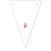 Rode Hawaiiaanse hibiscus met gedetailleerde bloem Vlaggetjes (Eerste vlag)