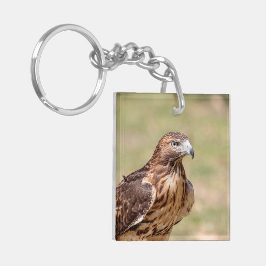 Rode hawk in de Hudson-vallei Sleutelhanger (Voorkant Links)