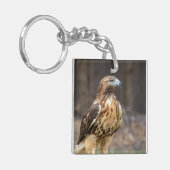 Rode hawk in de Hudson-vallei Sleutelhanger (Voorkant Links)