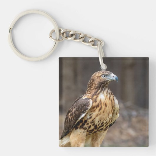 Rode hawk in de Hudson-vallei Sleutelhanger (Voorkant)