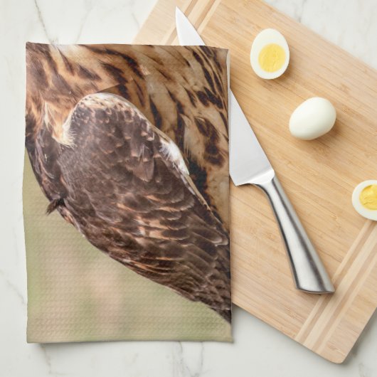 Rode hawk in de Hudson-vallei Theedoek (Quarter Fold)