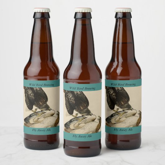 Rode Hawk uit de Amerikaanse vogels van Audubon Bier Etiket (Flessen)