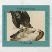 Rode Hawk uit de Amerikaanse vogels van Audubon Bier Etiket (Enkel label)