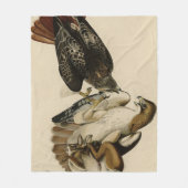Rode Hawk uit de Amerikaanse vogels van Audubon Fleece Deken (Voorkant)