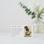 Rode Hawk uit de Amerikaanse vogels van Audubon Visitekaartje (Staand voorkant)