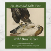 Rode Hawk uit de Amerikaanse vogels van Audubon Wijn Etiket (Enkel label)