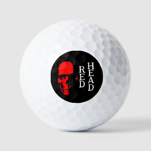 Rode Head Golfbal Golfballen (Voorkant)