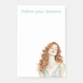 Rode Head Lady Mint Jurk Post-it® Notes (Voorkant)