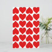 RODE HEART PATTERN BRIEFPAPIER (Staand voorkant)