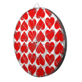 RODE HEART PATTERN DARTBORD (Voorkant Rechts)