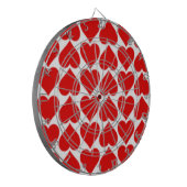RODE HEART PATTERN DARTBORD (Voorkant Links)