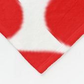 RODE HEART PATTERN FLEECE DEKEN (Hoek)