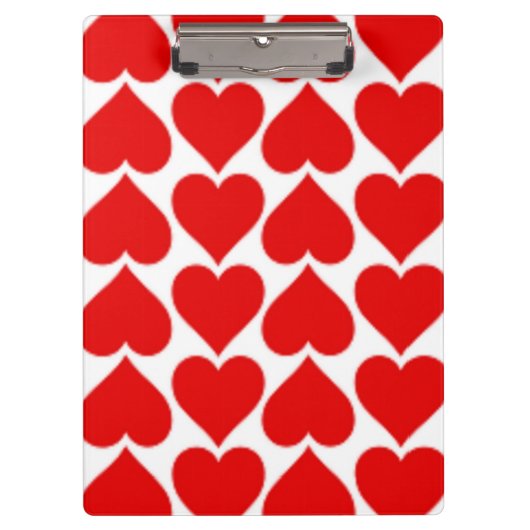 RODE HEART PATTERN KLEMBORD (Voorkant)