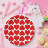 RODE HEART PATTERN PAPIEREN BORDJE (Feest)
