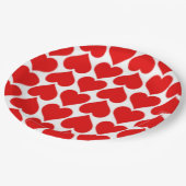 RODE HEART PATTERN PAPIEREN BORDJE (Gekanteld)